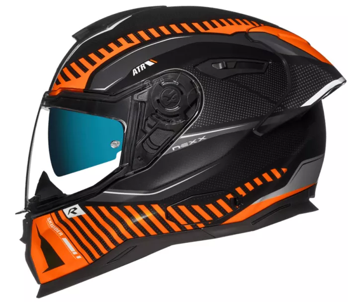 Helma na moto NEXX SX.100R SKIDDER orange/black MT vel. 2XL