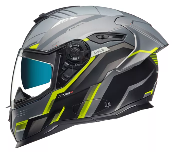 Helma na motorku Nexx SX.100R Gridline grey/neon MT