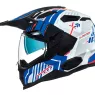 Helma na moto NEXX X.WED 2 Wild Country white/blue