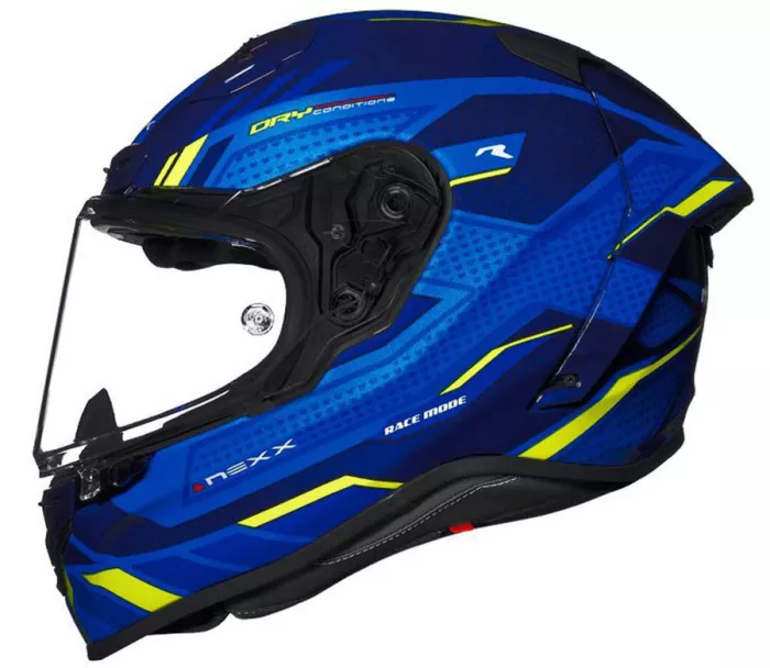 Helma na moto NEXX X.R3R PRECISION blue/neon MT vel. L