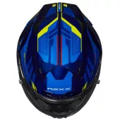 Helma na moto NEXX X.R3R PRECISION blue/neon MT vel. L