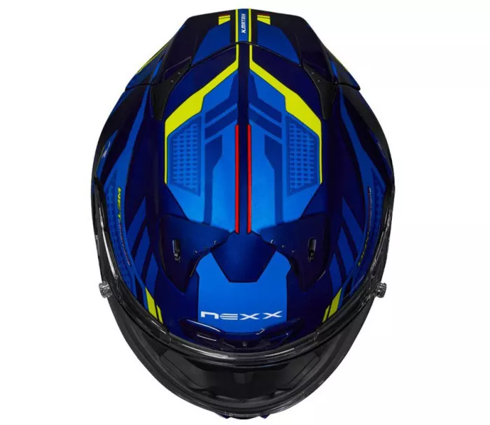 Helma na moto NEXX X.R3R PRECISION blue/neon MT vel. L