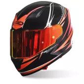 Helma na moto XRC Merchi R black/orange/grey vel. 2XL