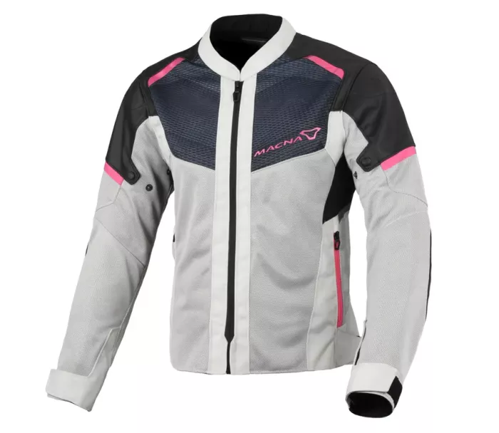 Macna Orcano 2.0 light grey/black/pink lady jacket vel. L