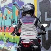 Macna Orcano 2.0 light grey/black/pink lady jacket vel. L