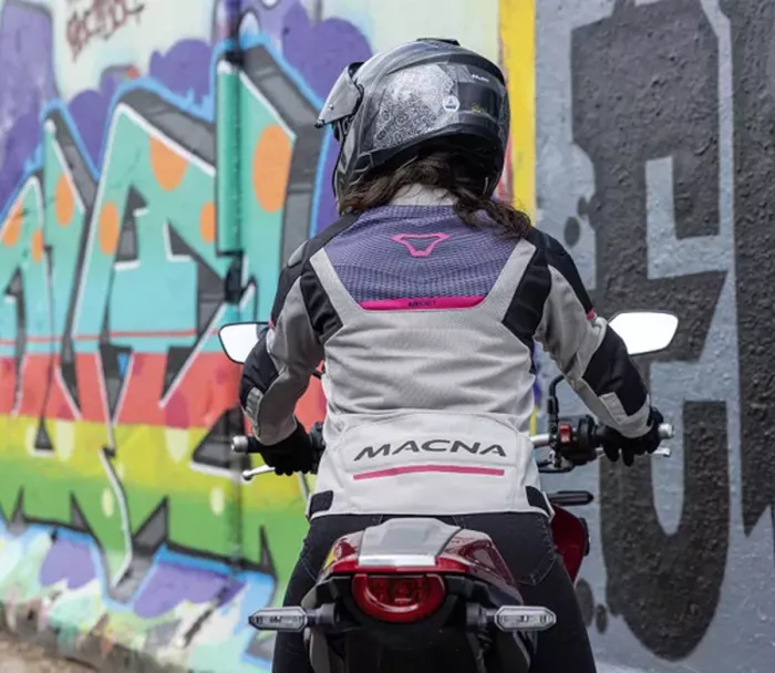Macna Orcano 2.0 light grey/black/pink lady jacket vel. L