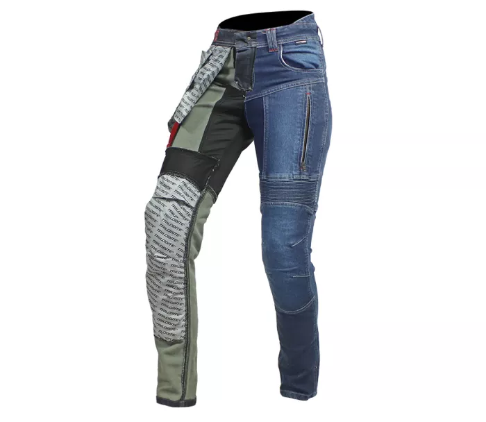 Dámske moto džínsy Trilobite Parado monolayer AAA slim fit blue (predĺžené)