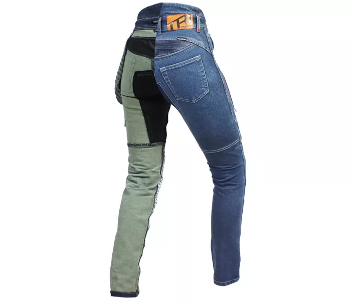 Dámske moto džínsy Trilobite Parado monolayer AAA slim fit blue (predĺžené)
