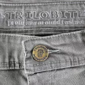 Kevlarové džíny na moto Trilobite Parado light grey SLIM  (prodloužené)