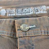 Kevlarové džíny na motorku Trilobite Parado rusty brown Slim fit