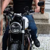 Nohavice na moto Trilobite Parado doublelayer AAAA slim fit men blue level 2