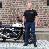 Nohavice na moto Trilobite Parado doublelayer AAAA slim fit men blue level 2