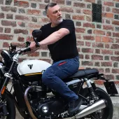 Nohavice na moto Trilobite Parado doublelayer AAAA slim fit men blue level 2