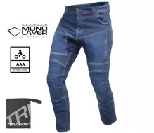 Pánske nohavice na moto Trilobite Parado monolayer AAA slim fit blue (Skrátené)