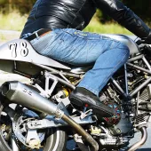 Kevlarové džínsy na moto Trilobite Parado blue (skrátená verzia) veľ. 32
