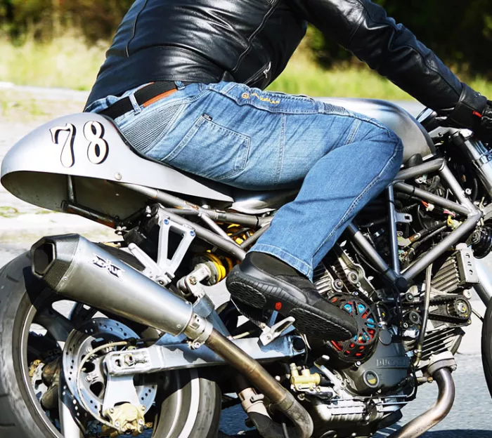 Kevlarové džínsy na moto Trilobite Parado blue (skrátená verzia) veľ. 32