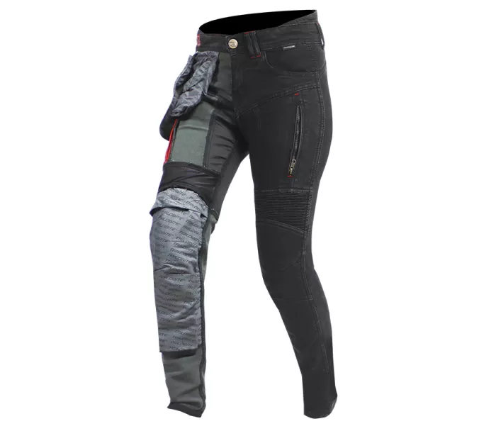 Dámske nohavice na moto Trilobite Parado monolayer AAA slim fit jeans black
