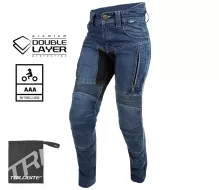 Dámske nohavice Trilobite Parado doublelayer AAA slim fit jeans blue level 2 (predĺžené)