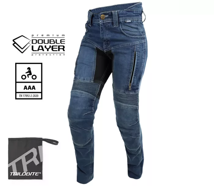 Trilobite Parado doublelayer AAA slim fit ladies jeans long blue level 2 vel. 32