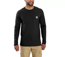 Tričko s dlhým rukávom CARHARTT Midweight Pocket black