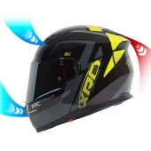 Prilba na motorku RC Pure GP 6 black/yellow fluo