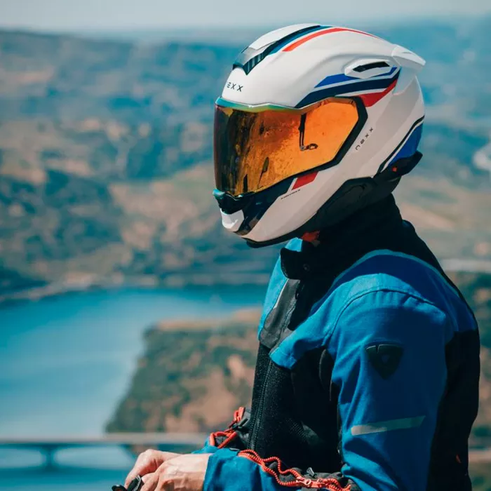 Integrálna helma NEXX X.TR Quanta white/blue