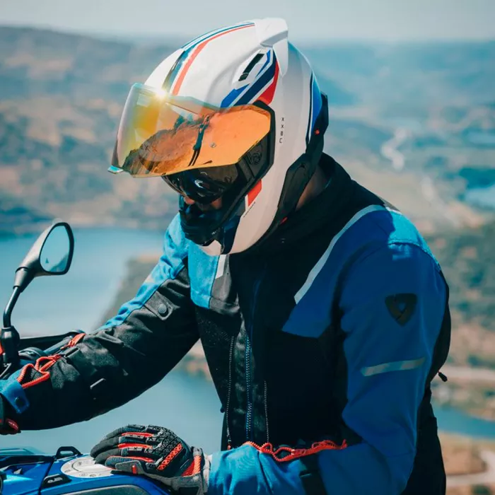 Integrálna helma NEXX X.TR Quanta white/blue