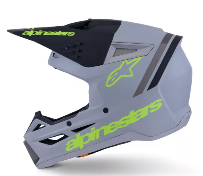Alpinestars SM3 Radium grey/black/yellow matt helmet vel. M