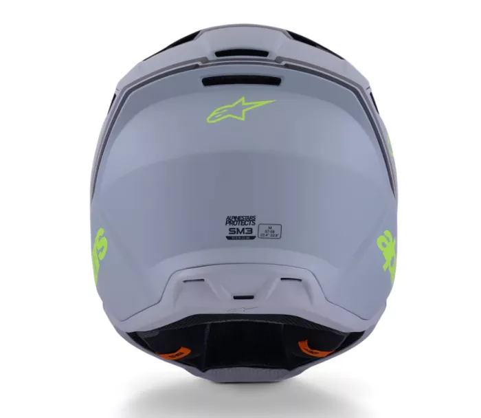 Alpinestars SM3 Radium grey/black/yellow matt helmet vel. M