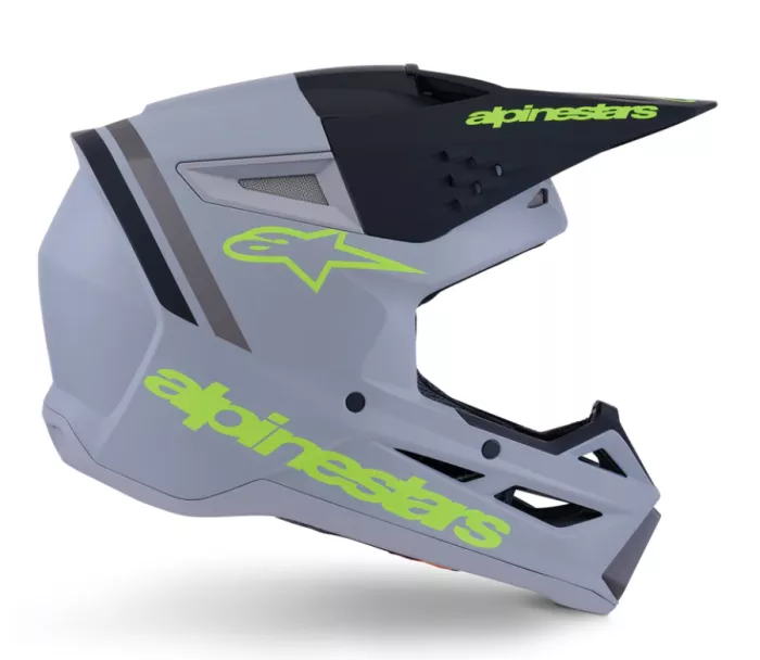 Alpinestars SM3 Radium grey/black/yellow matt helmet vel. M