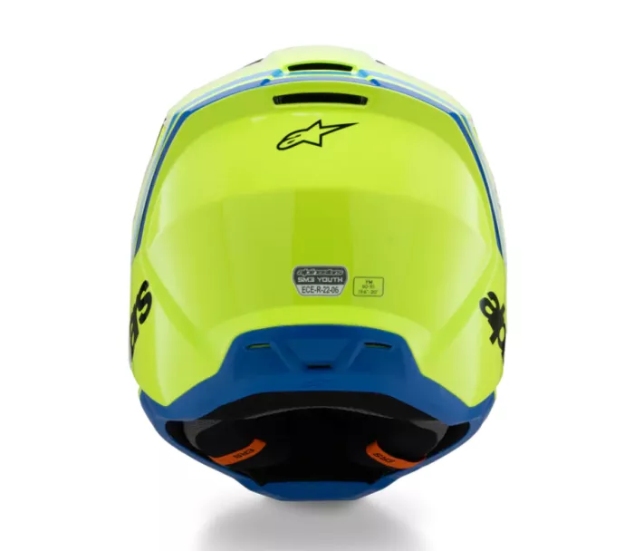 Alpinestars SM3 Youth Radium yellow/black/blue glossy helmet vel. YM