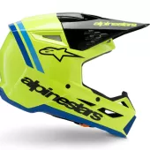 Alpinestars SM3 Youth Radium yellow/black/blue glossy helmet vel. YM