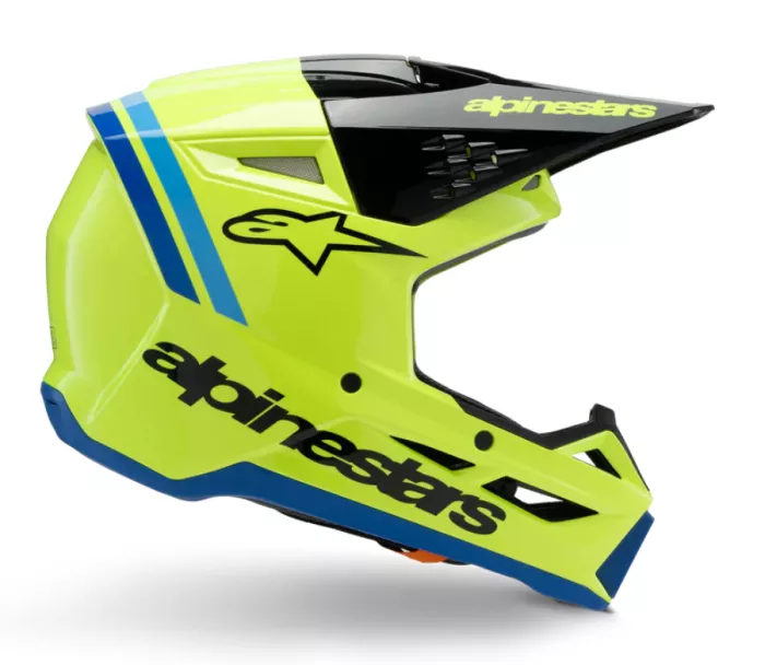 Alpinestars SM3 Youth Radium yellow/black/blue glossy helmet vel. YM