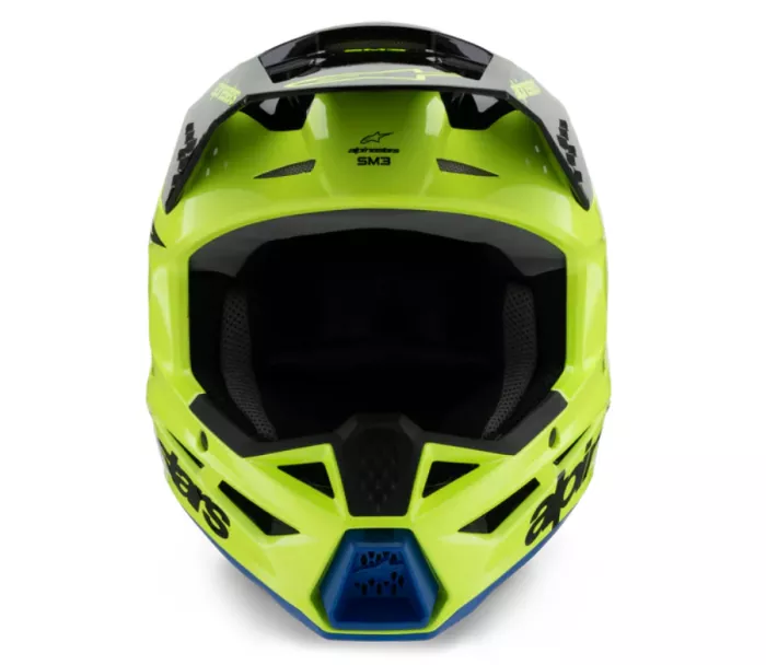 Alpinestars SM3 Youth Radium yellow/black/blue glossy helmet vel. YM