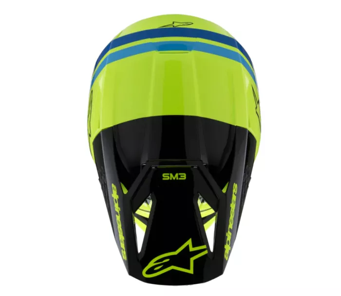 Alpinestars SM3 Youth Radium yellow/black/blue glossy helmet vel. YM