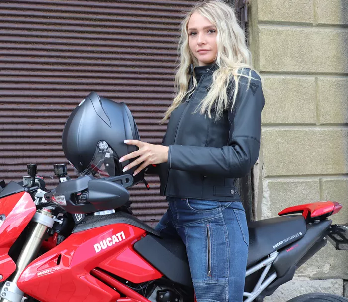 Dámská bunda Dainese RAZON 2 LADY LEATHER JACKET Black