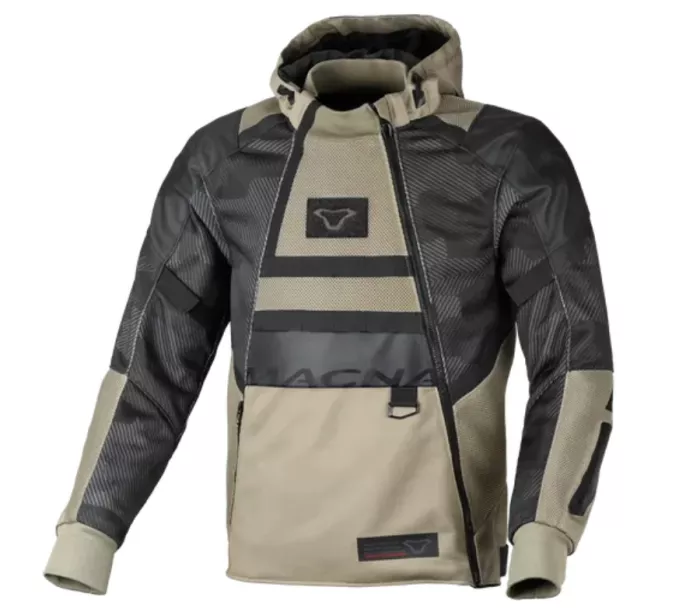 Bunda na motorku Macna Rebelite Black Grey Camo/Taupe