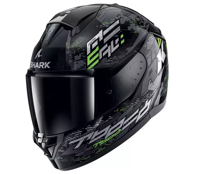 Shark KSG RIDILL 2 MOLOKAI Black Silver Green vel. XS