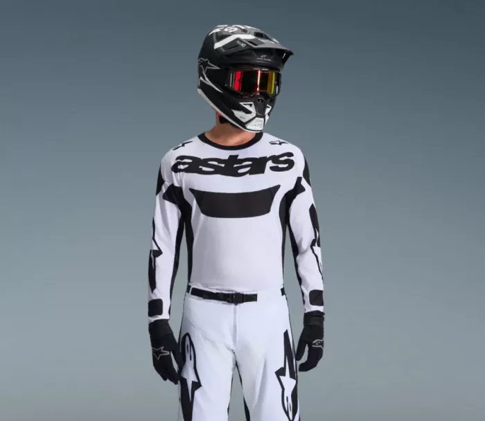 Motokrosový dres Alpinestars Racer Riway white/black