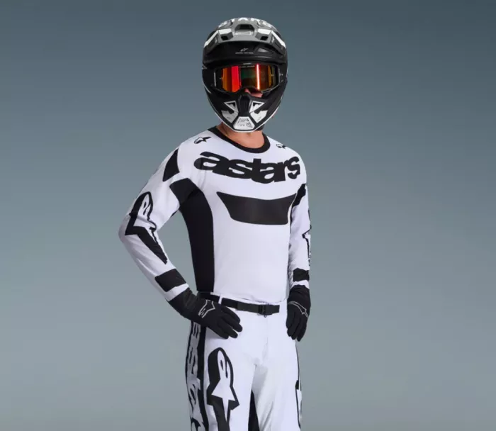 Motokrosový dres Alpinestars Racer Riway white/black