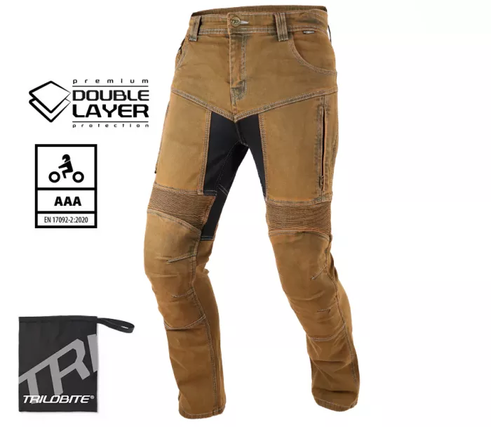 Trilobite Parado doublelayer AAA slim fit men jeans long rusty brown level 2 vel. 40