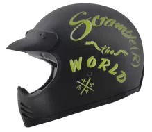 Helma na moto Rusty Pistons RPHE13 vel.M Cross over art Track is everywhere suplime green/ivory