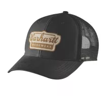 CARHARTT Twill Mesh-Back Script Patch cap black