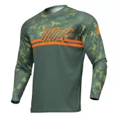 Dětský motokrosový dres Thor Sector Digi Forest dres green/camo veľ. M