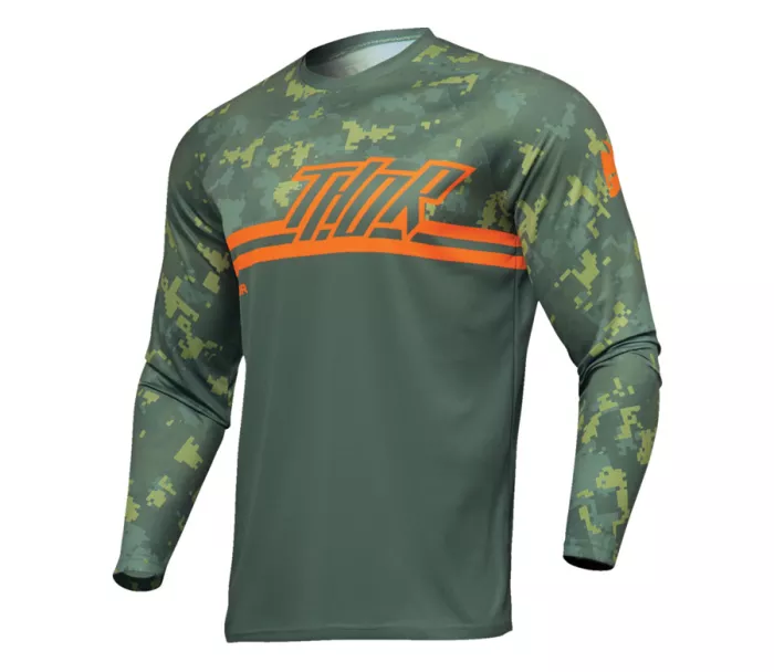 Dětský motokrosový dres Thor Sector Digi Forest dres green/camo veľ. M