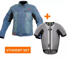 Výhodný set: Bunda Trilobite 2095 Parado Tech-Air blue dámska + Alpinestars Tech-Air 5 vesta