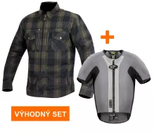 Výhodný set: Kevlarová košeľa Trilobite 2096 Roder Tech-Air pánska + Alpinestars Tech-Air 5 vesta