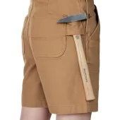 Krátke montérky CARHARTT RELAXED FIT CANVAS FEMALE SHORTALL BROWN