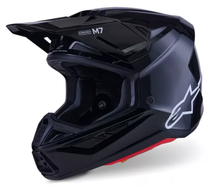 Alpinestars SM7 Solid black glossy helmet vel. L