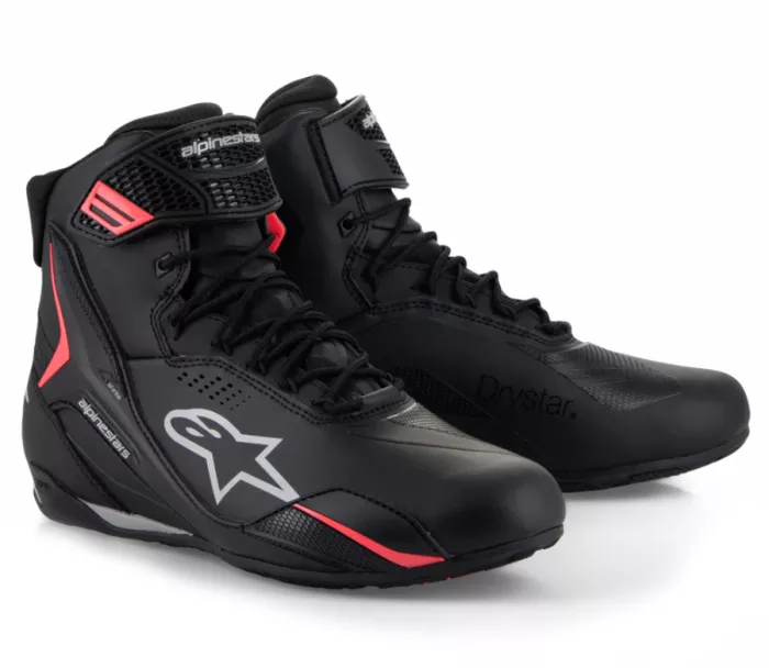 Dámske topánky 2026 Alpinestars Stella Faster-4 Drystar black/grey/coral fluo
